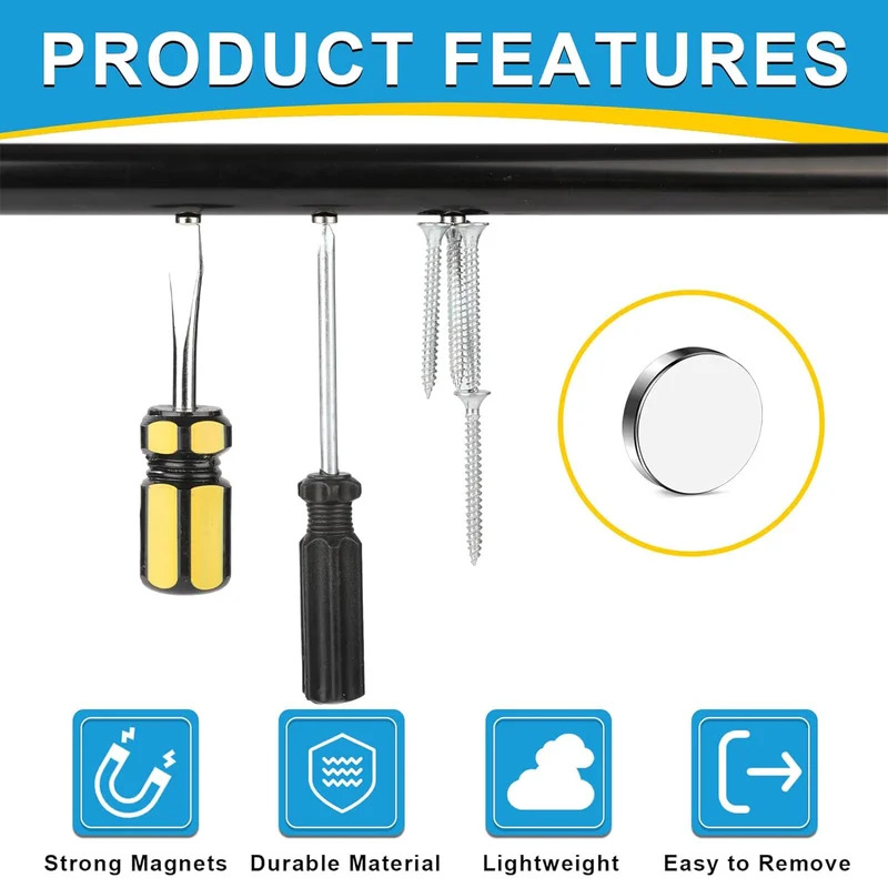 50/100/200 Piece Super Powerful Magnets Strong Disc Magnets for Fridge, DlY,Building, Scientific, Craft, Education