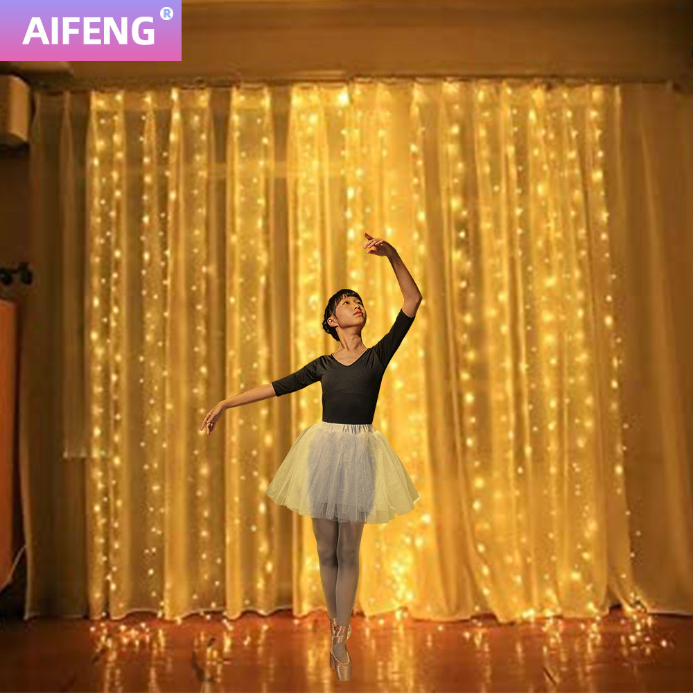 220v Led カーテンライトフェアリーライトクリスマスライト Led つららライト寝室パーティー庭家族の結婚式の装飾