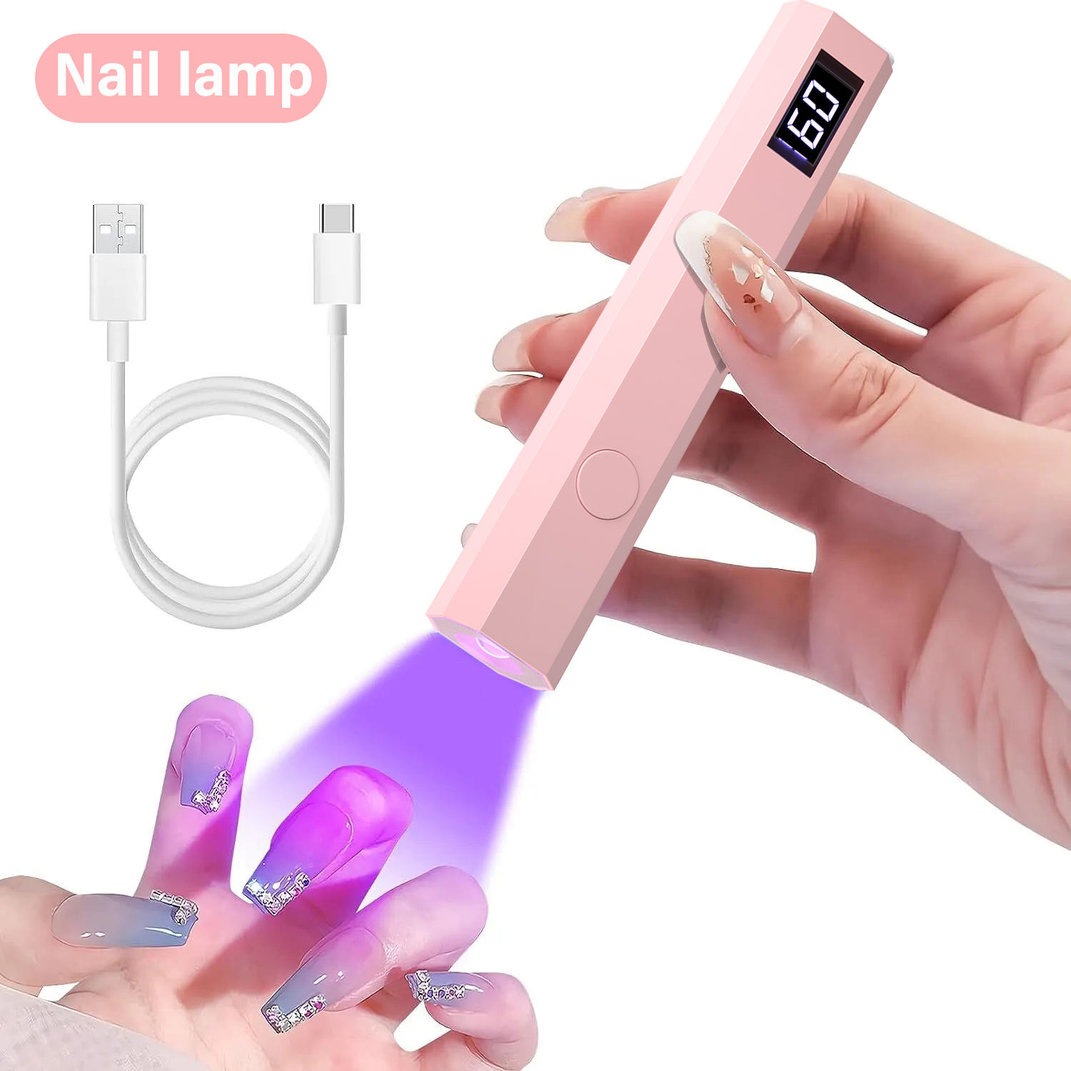 LINMANDA Rechargeable Mini UV LED Nail Lamp Handheld Nail Drying Lamp  For Curing All Gel Polish Nail Dryer Machine UV Light