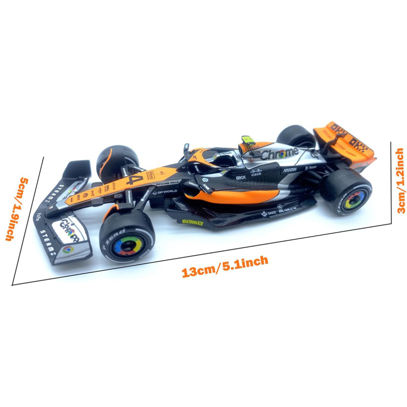 Bburago 1:43 Fórmula F1 Mclaren F1 MCL60 2023 # 4 Lando Norris # 81 Oscar Piastri liga carro fundido modelo brinquedo FGift colecionável