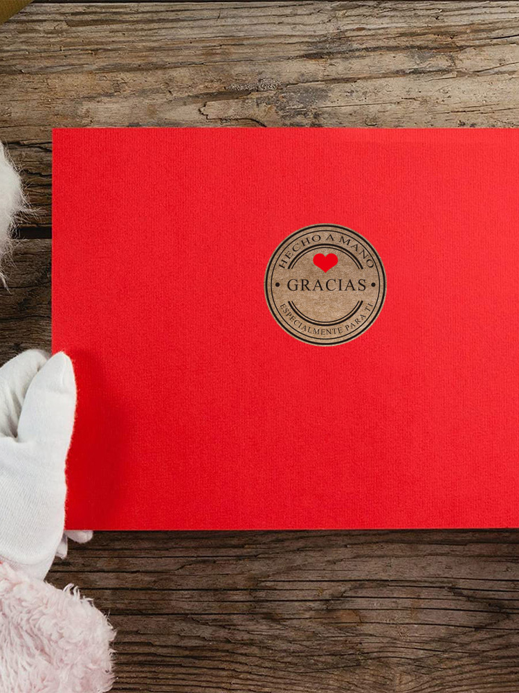 500 stuks handgemaakte plakboeken zeehonden cadeaustickers en briefpapier bedankjeslabels uit Spanje Gracias