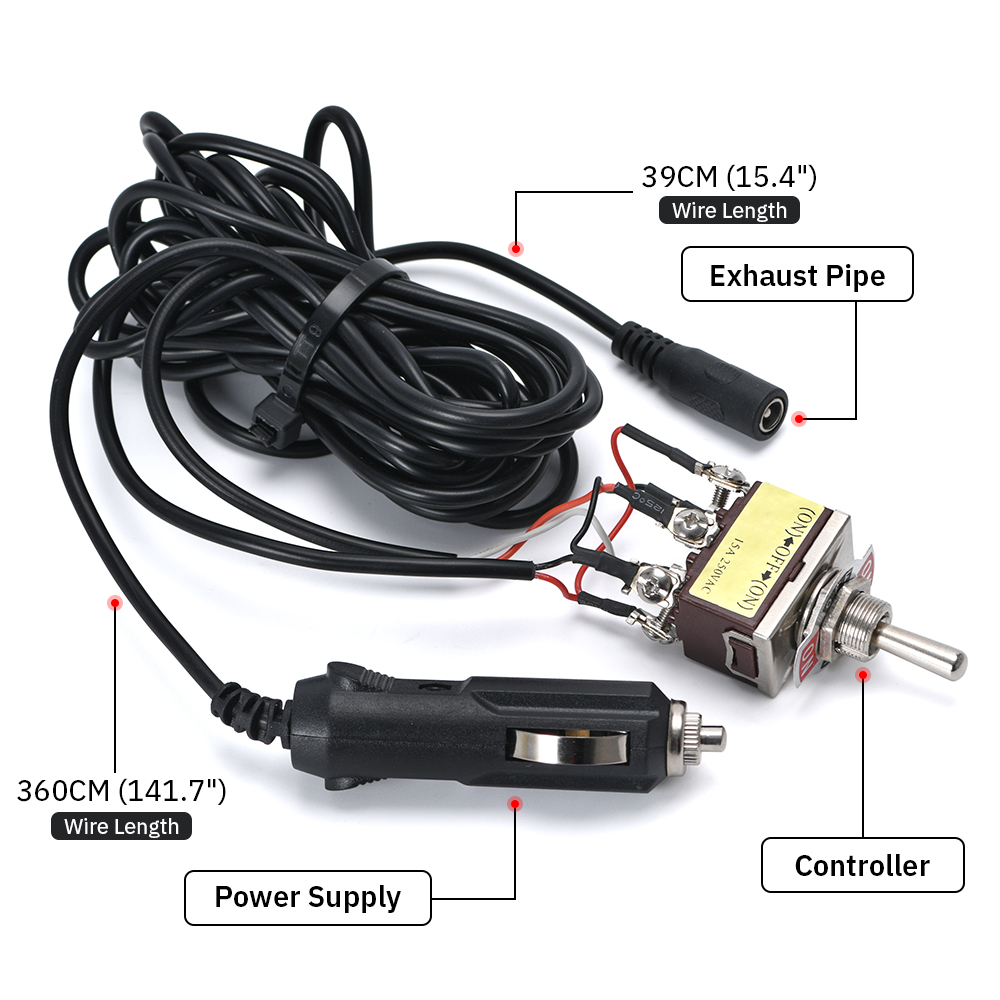 Interruptor de control de interruptor Manual Universal para silenciador de escape, válvula eléctrica, sistema de corte, Kit de tubería de descarga, HT-GJ030