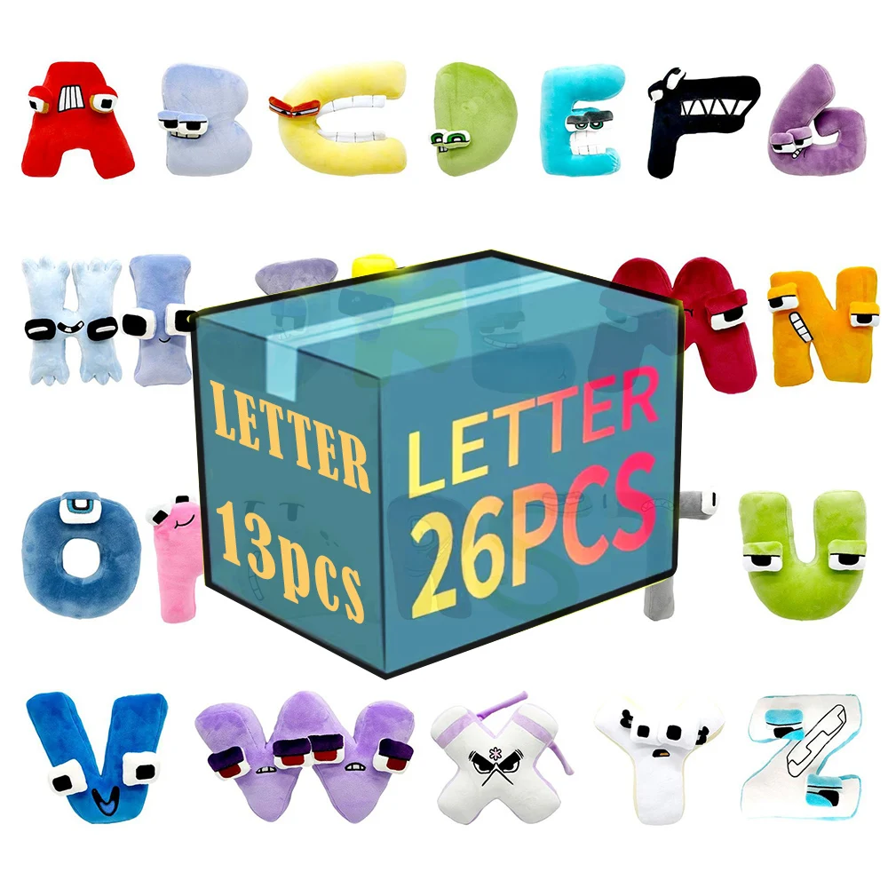 26 stücke Alphabet Lore Plüsch Englisch Brief Stofftier Plushie Puppe Spielzeug Geschenk Für Kinder Kinder Pädagogische Weihnachten Geschenke
