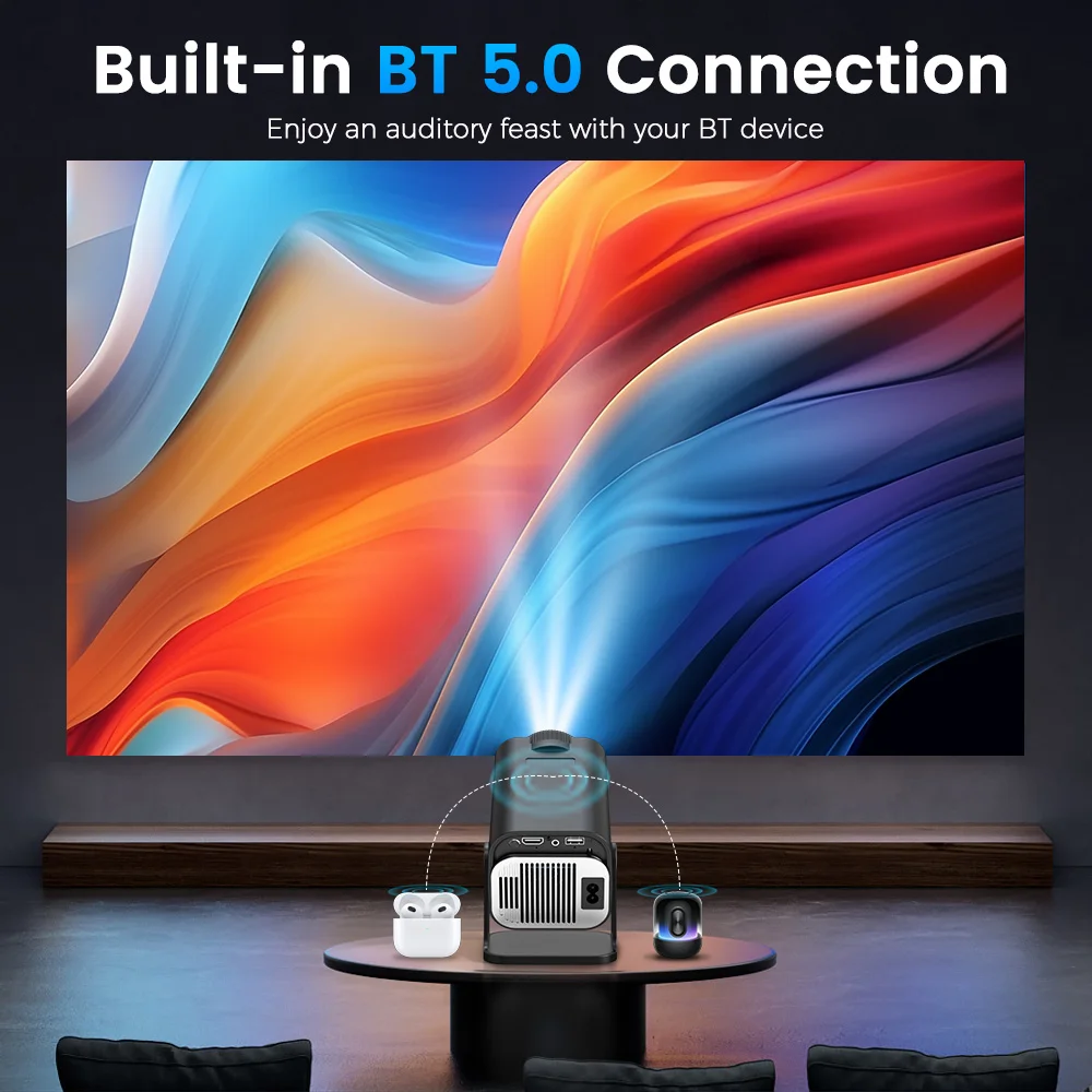 HY320 Mini 4K proiettore portatile Android11 WIFI6 BT5.0 720P supporto nativo 1080P videoproiettore Home Cinema proiettore a fascio HDMI