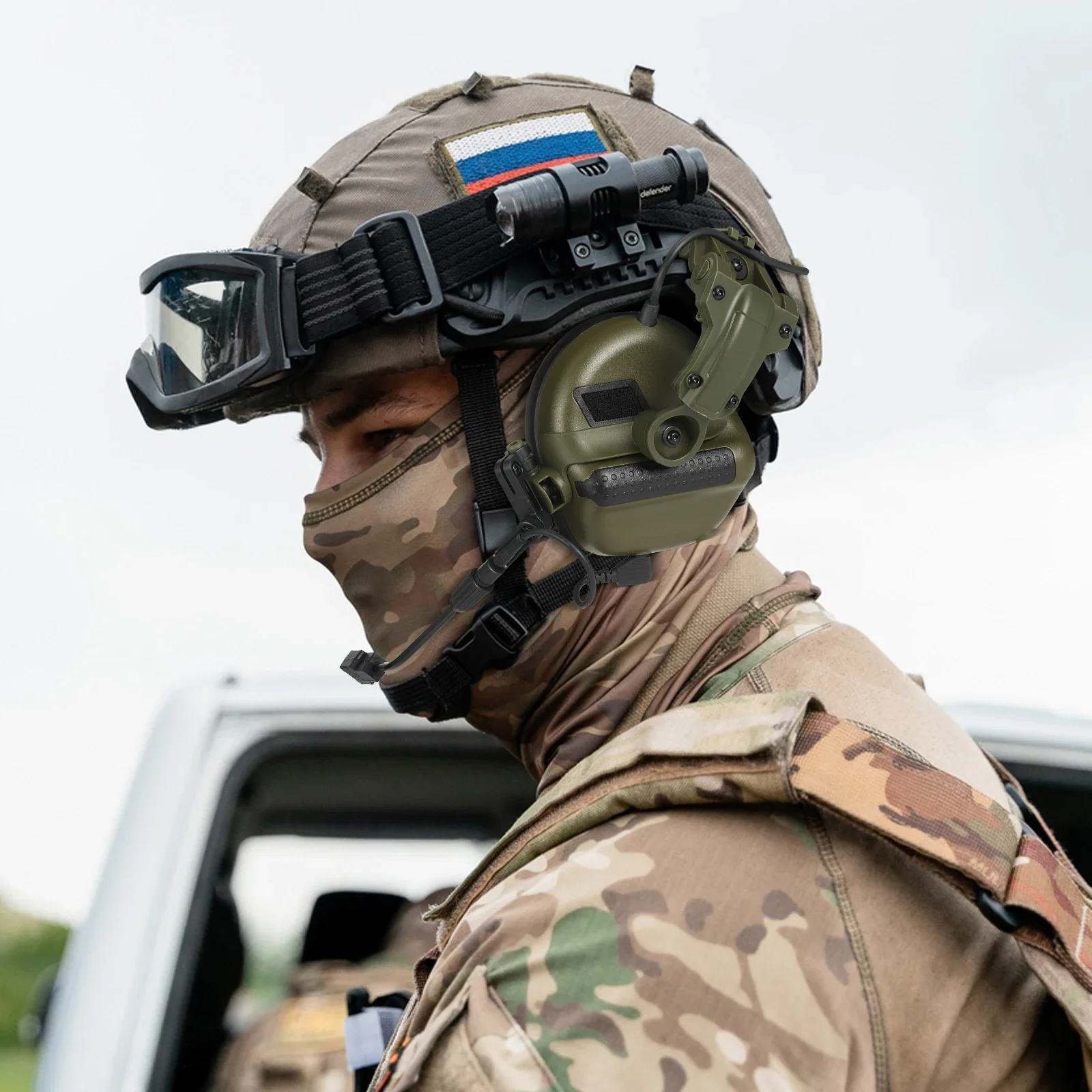 Army Shooting Earmuffs Tactical Hunting Headset Electronic Hearing Protector Active Noise Reduction Sound Pickup Headphone
