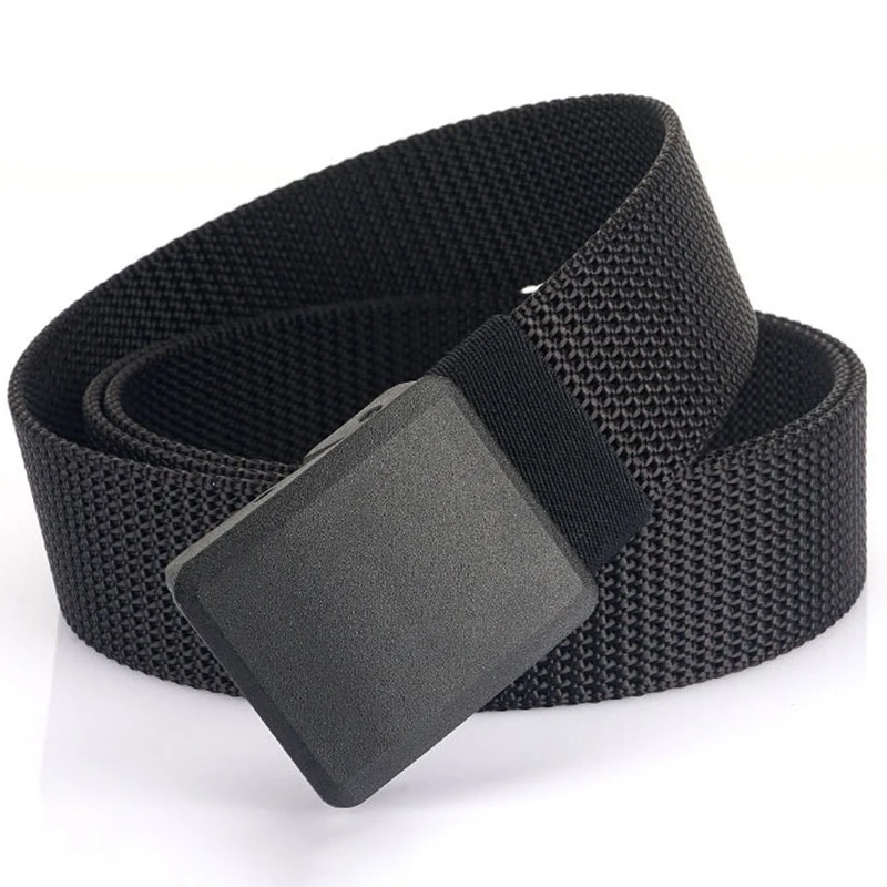 2PCS Men's Tactical Belt High Quality Nylon Canvas Quick Release Belt for Outdoor Hunting Camping Hiking Training