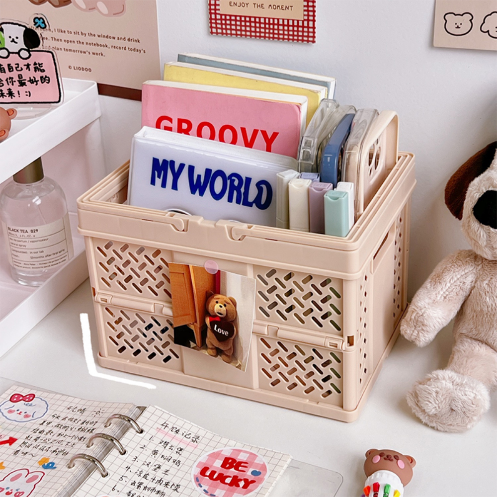 Mr. Paper 6 Style INS Style Folding Storage Basket Multi-Function Stationary Holder Office Desk Accessories