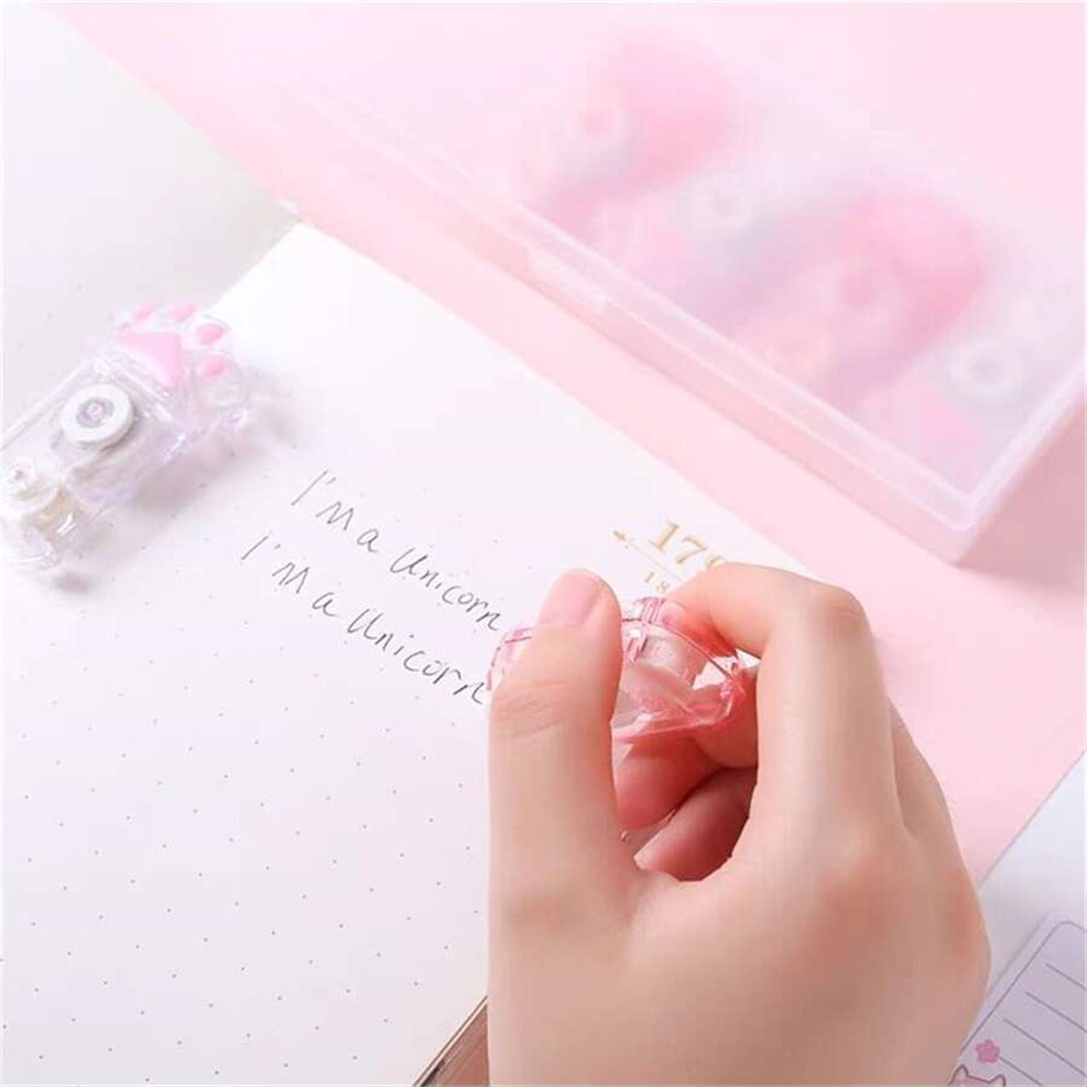 1PCS 6M Cartoon Cat Claw Correction Tape, Quick to Clean and Easy to Use, Suitable for Writing Office Student Correction Tape