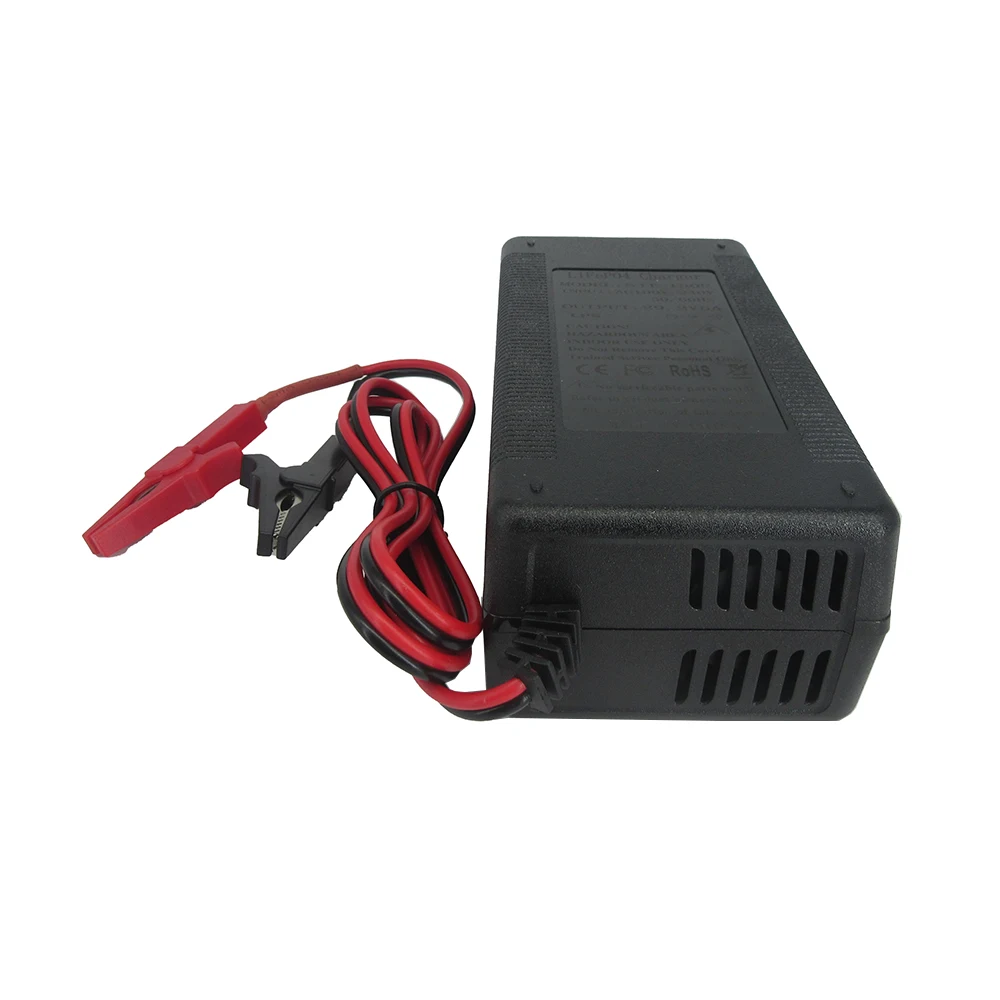 Pengisi Daya Cepat Lifepo4 29.2V 5A Untuk Sistem Penyimpanan Energi 8S 24V RV Baterai Sistem Surya Fosfat Besi Port Klip Buaya