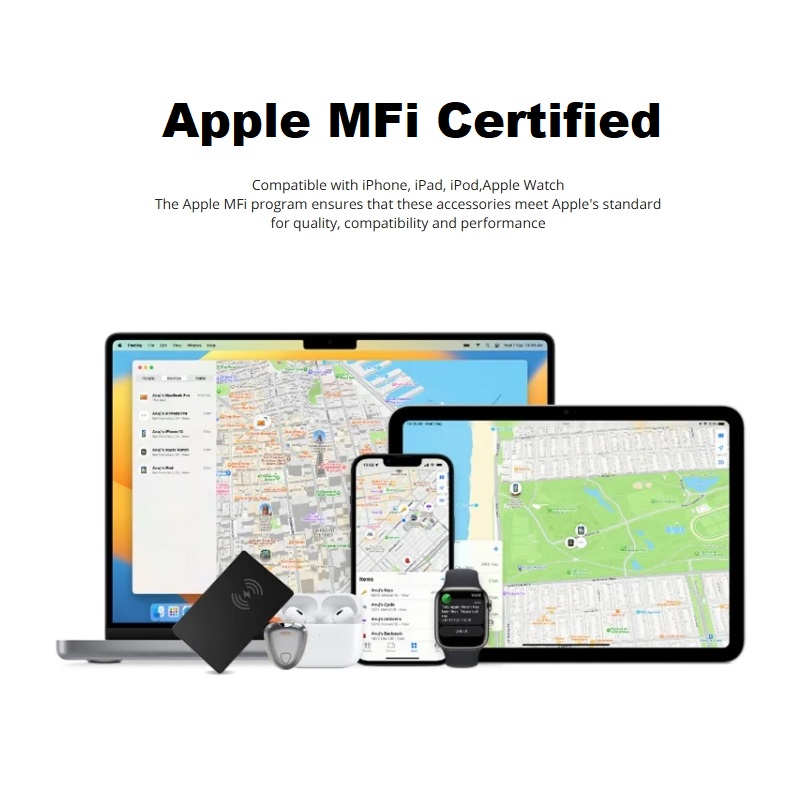 Трекер беспроводной зарядки GPS-локатор позиционирования Ультратонкое устройство против потери для Apple Device работает с Apple Find My Airtag