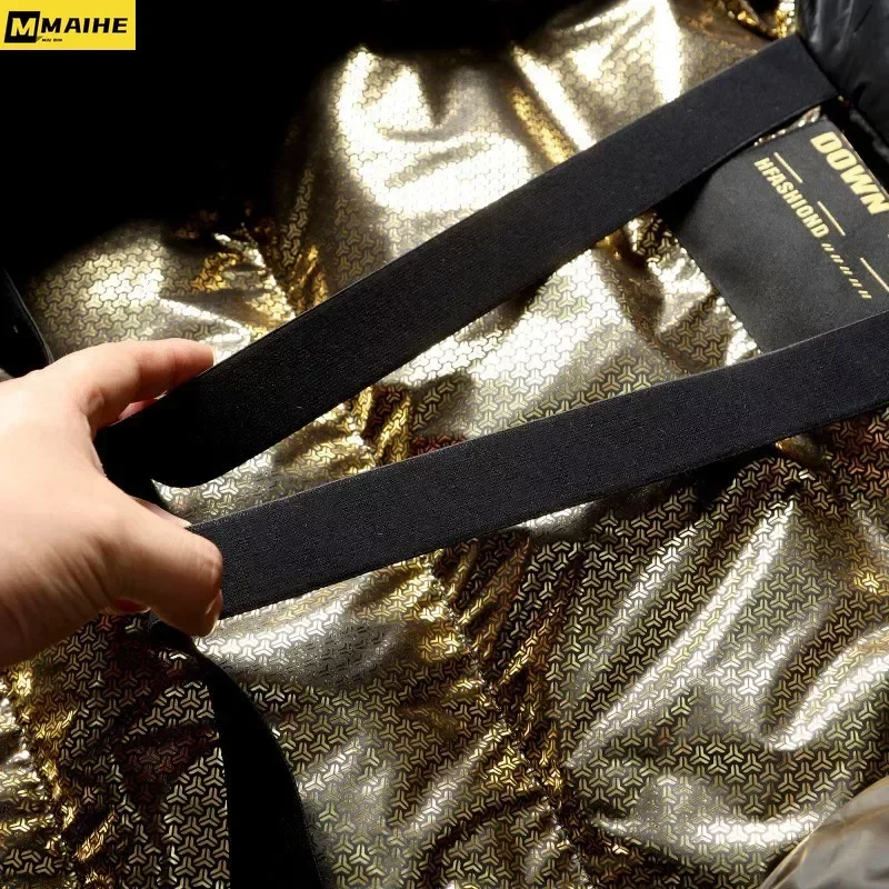 -30 ℃ เสื้อแจ็คเก็ตกันหนาวตัวยาวสีดำหรูหรา, แจ็คเก็ตขนห่าน95% น้ำหนักเบาสำหรับผู้ชายใส่ได้ทั้งชายและหญิงโค้ทให้ความอบอุ่นในฤดูหนาว