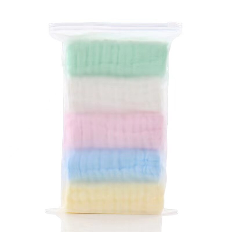 Serviettes en coton doux pour bébé, serviette de visage, mouchoir de bain, gant de toilette pour l'alimentation, lingette pour rot grill, 5 pièces, 30x30cm