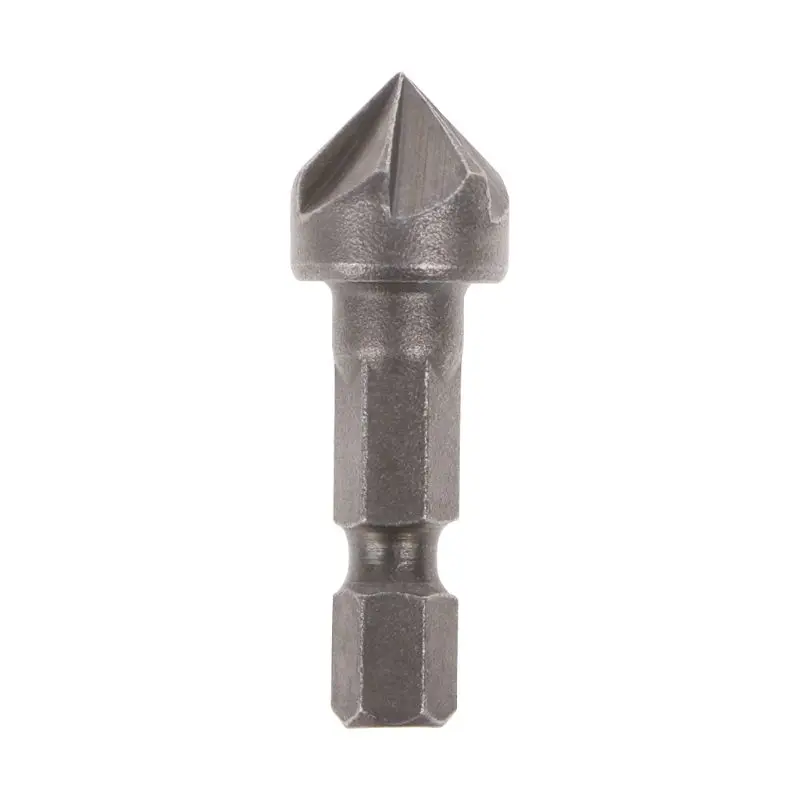 90 Degree Countersink Drill Chamfer Bit 1/4" Hex Shank Carpentry Woodworking Angle Point Bevel Cutting Cutter Remove Bur