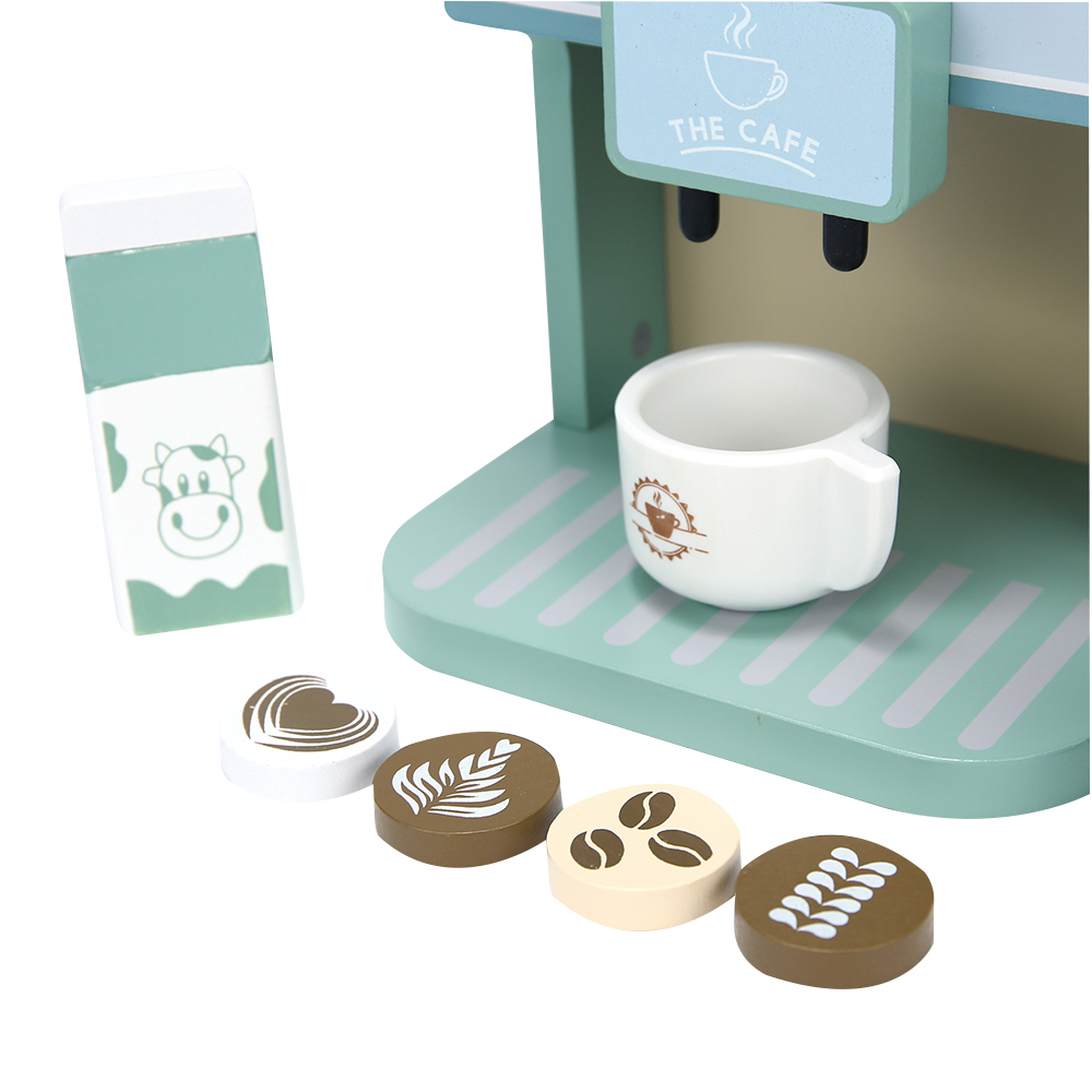 Set di giocattoli da cucina per bambini Set di caffettiera in legno Simulazione di biscotti Giochi di finzione Giocattoli educativi Regali per ragazze Ragazzi