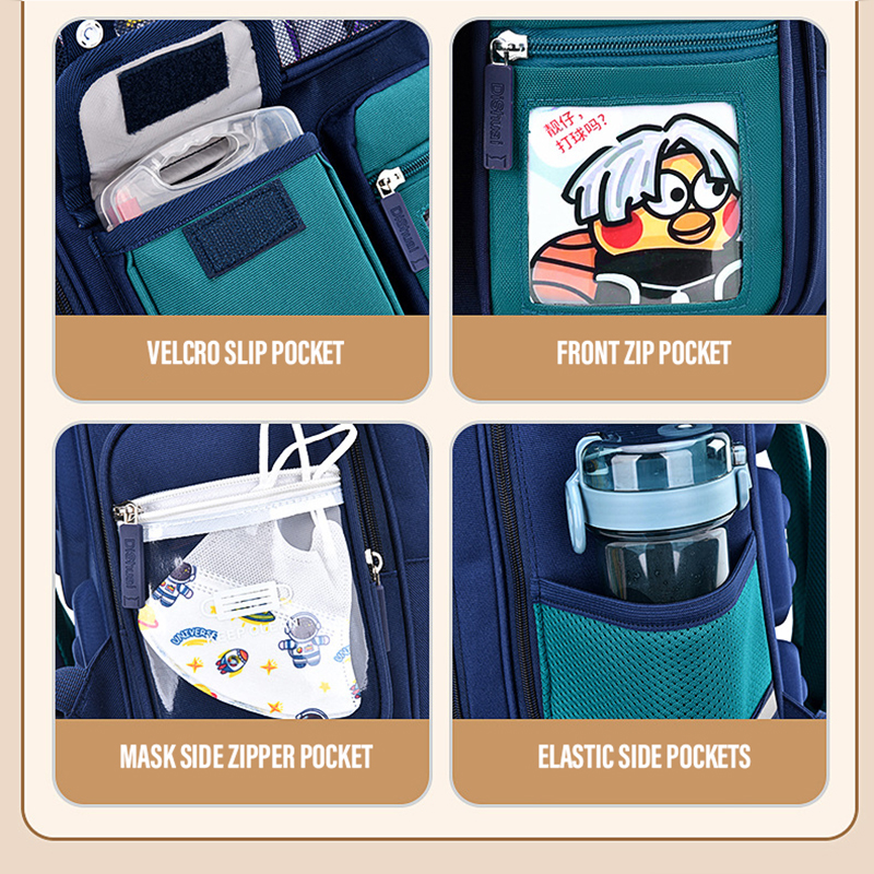 New Children School Bag Boy's Cartoon Backpack Primary Schoolbag Student's Backpack 1-6 Grades Boys Girls Spine Relief Backpack