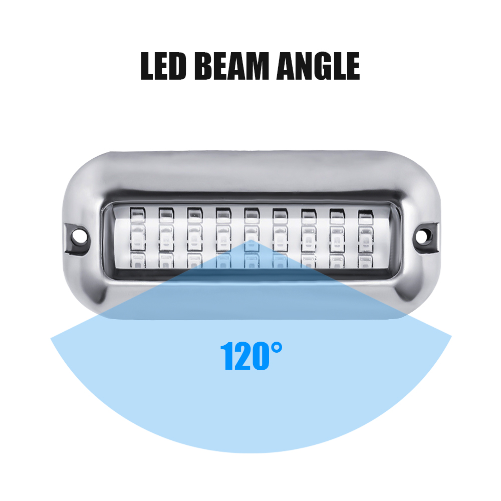 27LED 12V Boot Hecklicht Unterwasser Ponton Marine Schiff Boot Zubehör Licht Edelstahl Wasserdicht Marine Licht IP68