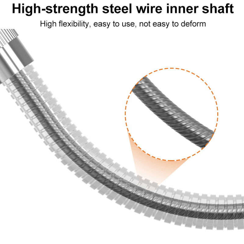 ยืดหยุ่นเจาะส่วนขยาย Bit Flex Shaft โลหะสําหรับไขควงไฟฟ้าผู้ถืออะแดปเตอร์เชื่อมต่อ Multitul Hex Shank แม่เหล็ก