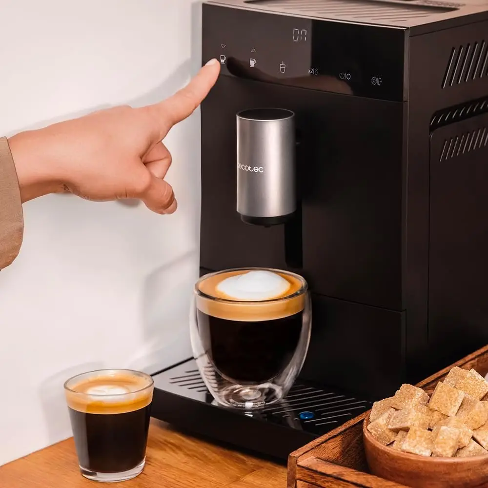 (Kostenloser Versand) Superautomatische Kaffeemaschine Cremmaet Compact, 1350 W, 19 Bar, Heizsystem mit Thermoblock, 150 g Kaffe