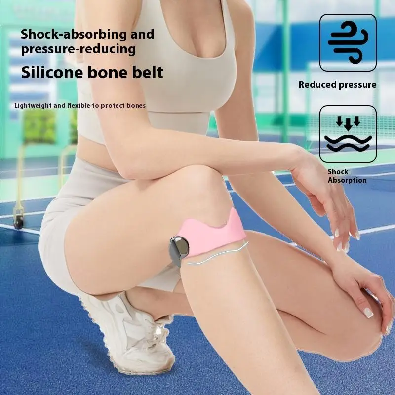 1 pçs proteção ajustável patela joelho cinta altamente elástica flexível silicone patela tendão joelheiras suporte de joelho fixo