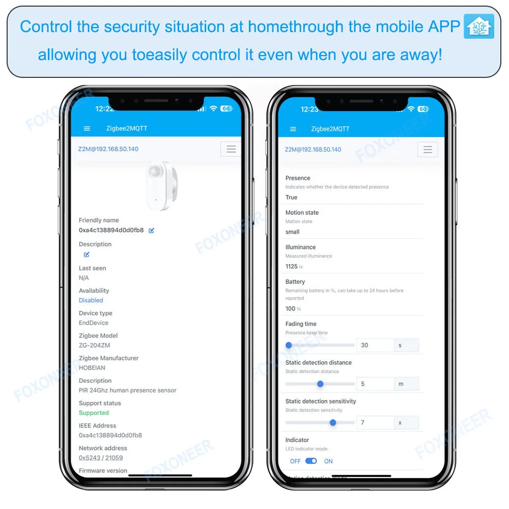 Zigbee menselijke aanwezigheidsdetector, helderheids-/afstandsdetectie, slimme PIR-bewegingssensor Ondersteuning Zigbee 2mqtt Home Assistant