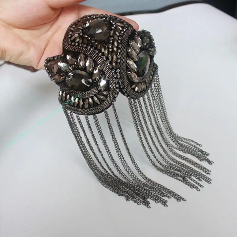 R7UF Mulheres Crianças Crachá tábua ombro artesanal para com miçanos com corrente metal borracha adesiva