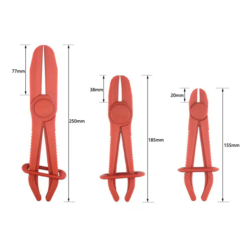 3 pezzi set di strumenti per fascette stringitubo in nylon pinza per fascette per linea acqua carburante freno strumento a mani libere strumenti di riparazione auto pinze per tubi flessibili