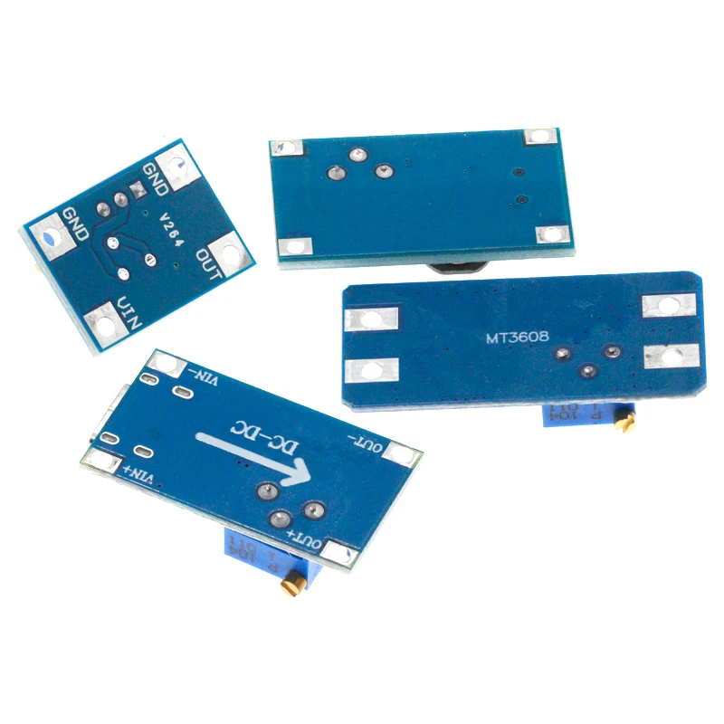 5 Chiếc MT3608 DC-DC Bước Lên Bộ Chuyển Đổi Tăng Áp Mô Đun Cung Cấp Năng Lượng Tăng Cường Bước Lên Ban Đầu Ra Tối Đa 28V 2A Cho Arduino Diy