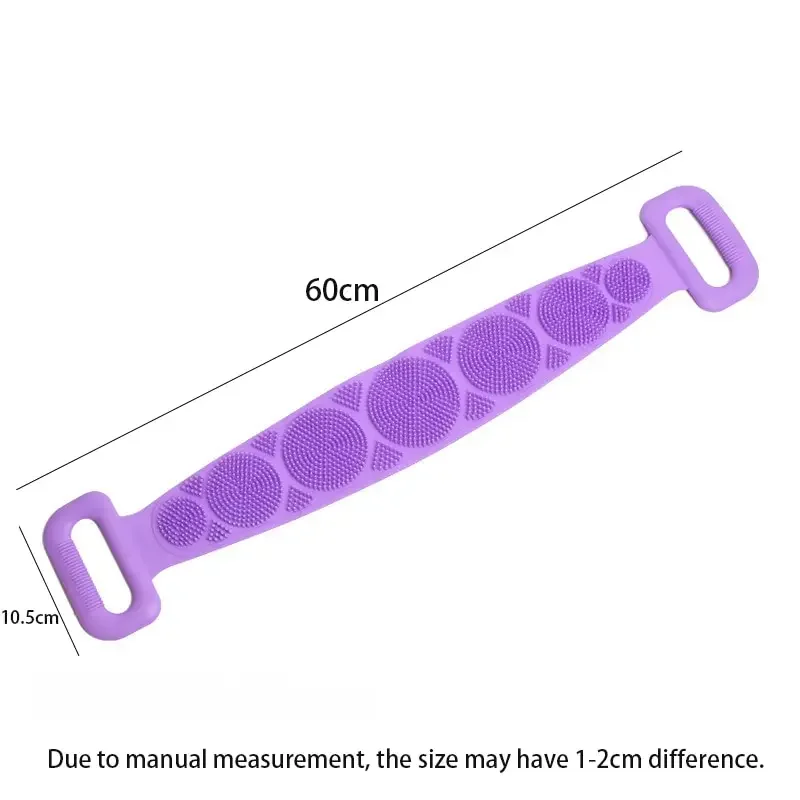 Body ฟองน้ําซิลิโคนแปรงผ้าเช็ดตัว Scrubber Rubbing Back Peeling นวดเข็มขัดอาบน้ําขยายแปรงทําความสะอาดผิว