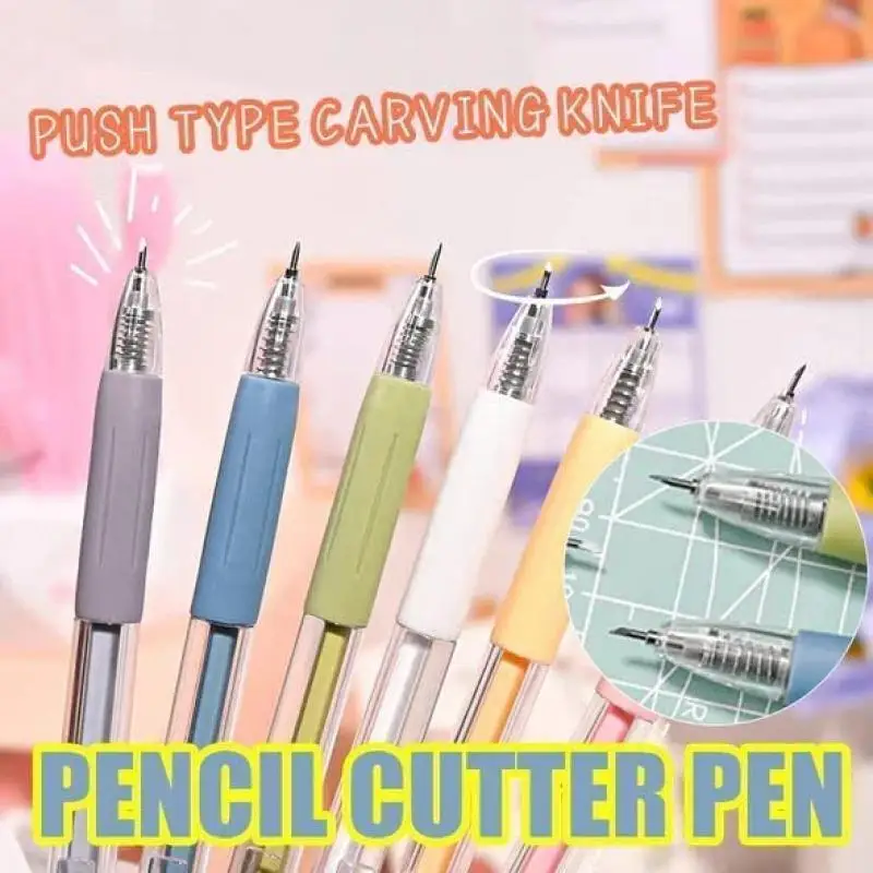 10-1PC กระดาษตัดมีดปากกา Art Utility มีด Scrapbooking ตัดเครื่องมือสติกเกอร์เครื่องตัดเทป Express กล่องมีด DIY Craft อุปกรณ์