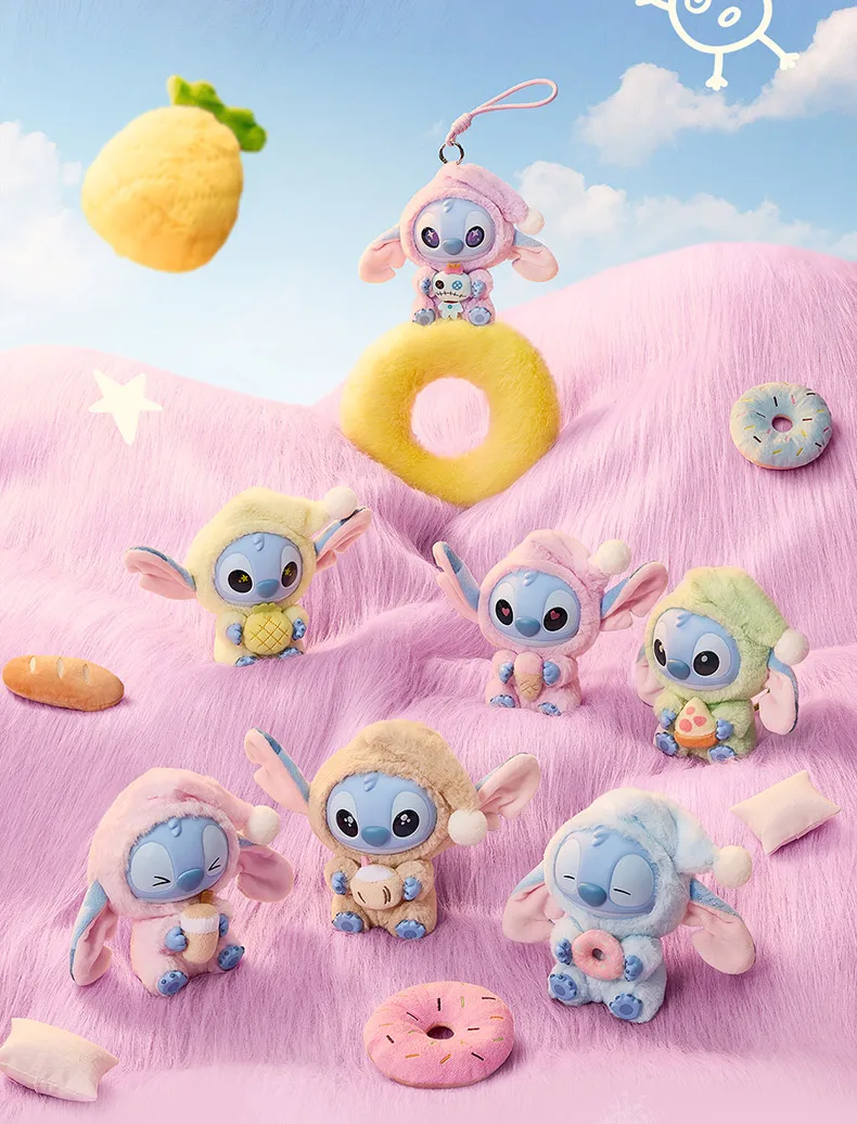 MINISO Disney Stitch «Must Eat Even When Tired» серия слепая коробка виниловая плюшевая фигурка стежка кукла Mystery Box коллекционная игрушка