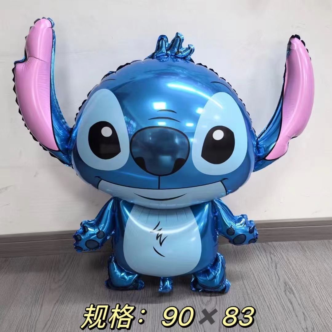 Disney stitch balão de alumínio filme flutuante balão de ar crianças estilo dos desenhos animados não auto selagem balão dia das bruxas natal