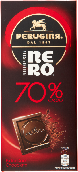 Chocolate Fondente Extra Nero 70% Cacao 85g - Perugina