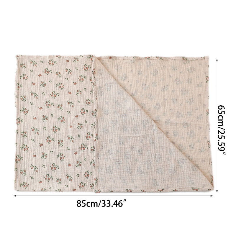 목화 Swaddle 담요 아기 담요 솔리드 컬러 꽃 인쇄 모슬린 기저귀 Swaddle 새로 태어난 Crinkle Fabric Born 유모차 커버
