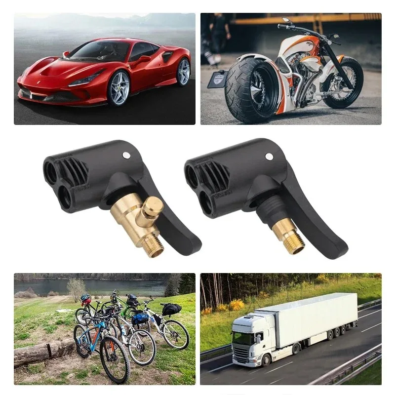 1 conjunto de adaptador de mangueira de bico de bomba de bicicleta bomba inflável para bicicleta moto mandril de ar inflator válvula conector acessórios automotivos