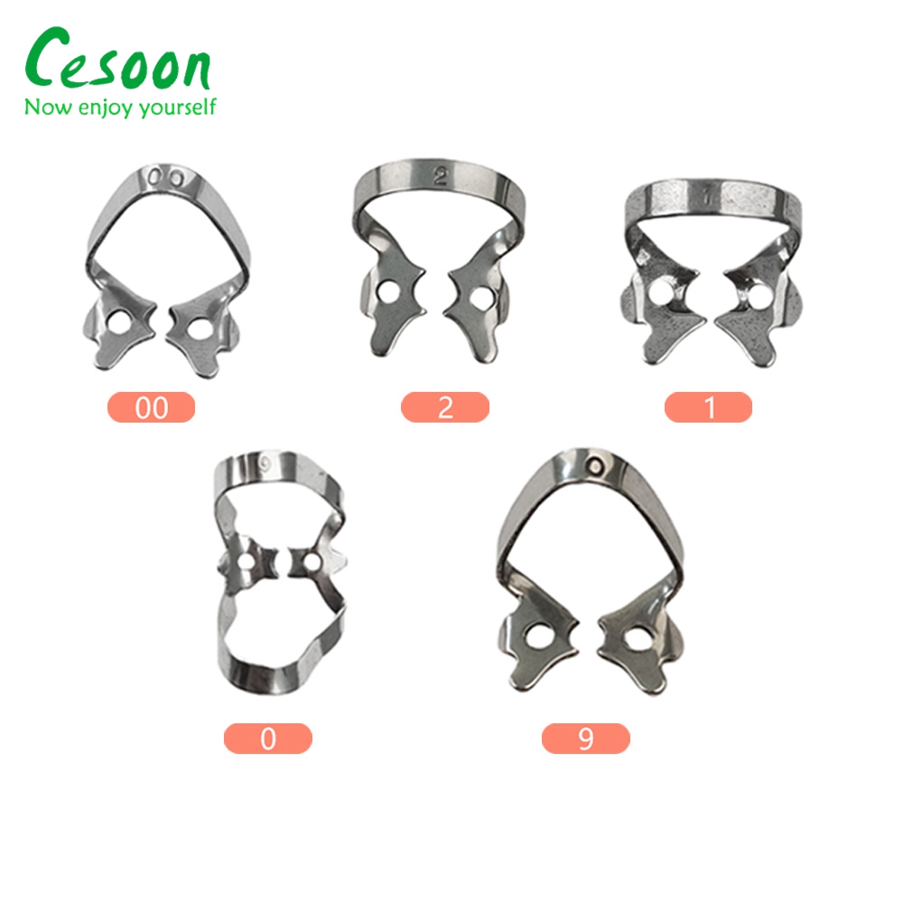 ทันตกรรม DAM Clamps Endodontic Restorative Barrier คลิปกรอบสแตนเลสผู้ถือฟันกรามทันตกรรมช่องปากวัสดุ