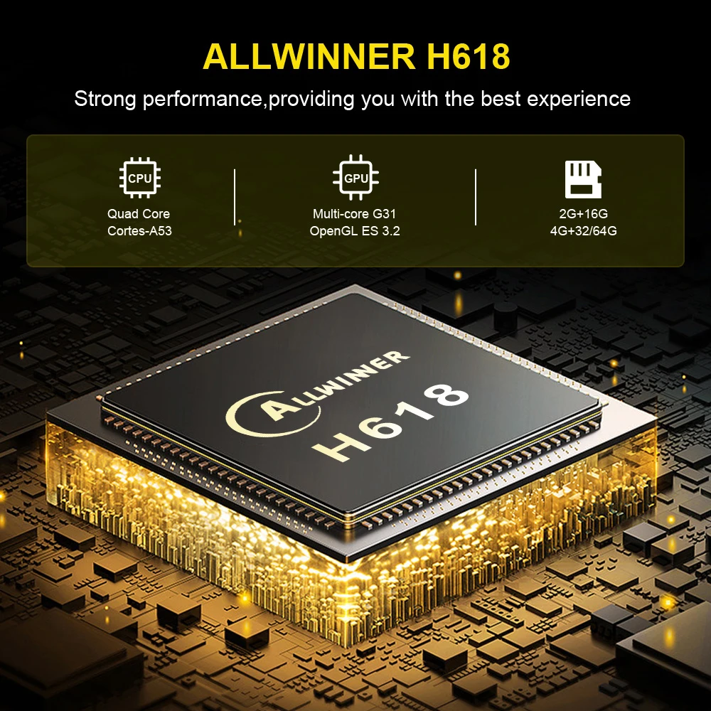Transpeed  Allwinner H618 Android 12 TV BOX Dual Wifi 32G64G Quad Core Cortex A53 Support 8K Video 4K BT4.0 Set top box