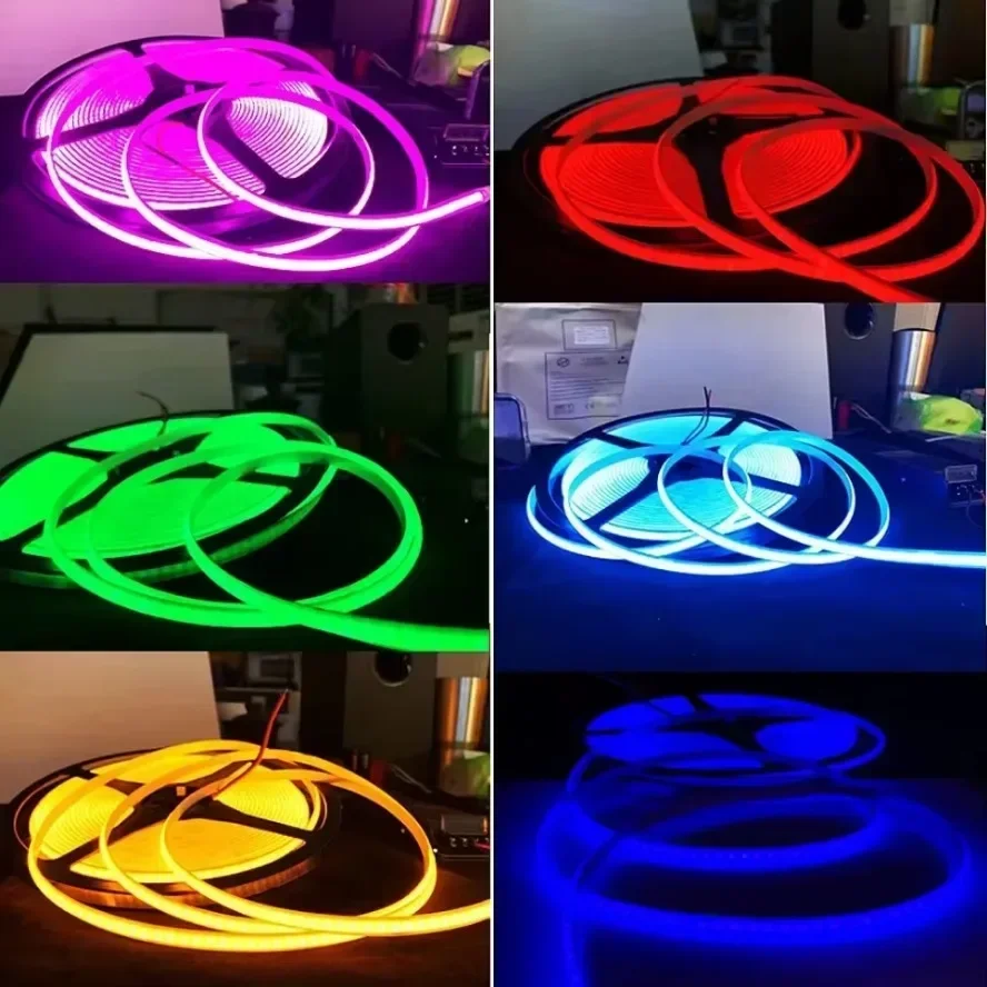 Tira de luces LED USB multicolor de 5V, interruptor COB, Sensor táctil, lámpara regulable, cinta, retroiluminación de espejo de TV, iluminación nocturna para cocina y habitación
