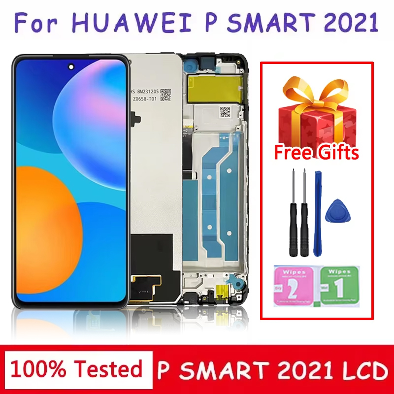 6.67 "คุณภาพAAAสําหรับHuawei Pสมาร์ท 2021 LCD PPA-LX1 LX2 จอแสดงผลหน้าจอสัมผัสสําหรับHonor X10 Lite DNN-LX9 สําหรับHuawei Y7A PPA-LX3
