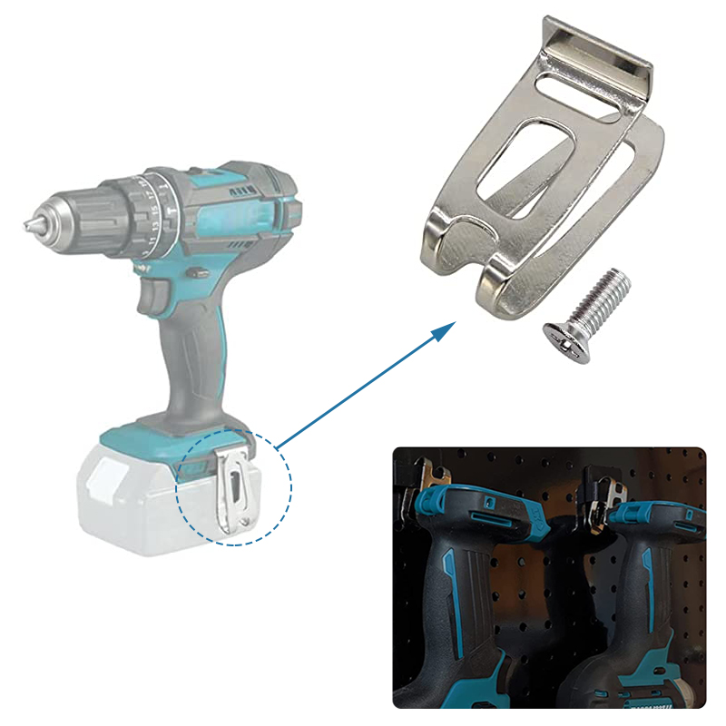 Gancho de cinto com parafuso, furadeira elétrica, acessórios para ferramentas elétricas, Makita, Milwaukee, Bosch, Dewalt, Worx, Ryobi, Ridgid, 18V, 20V
