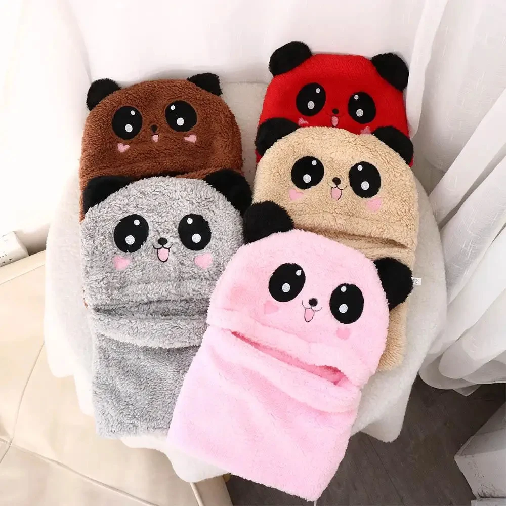 Venda quente outono e inverno quente crianças chapéus e pescoço gaiter conjunto chapéu de coelho chapéu de lã das meninas