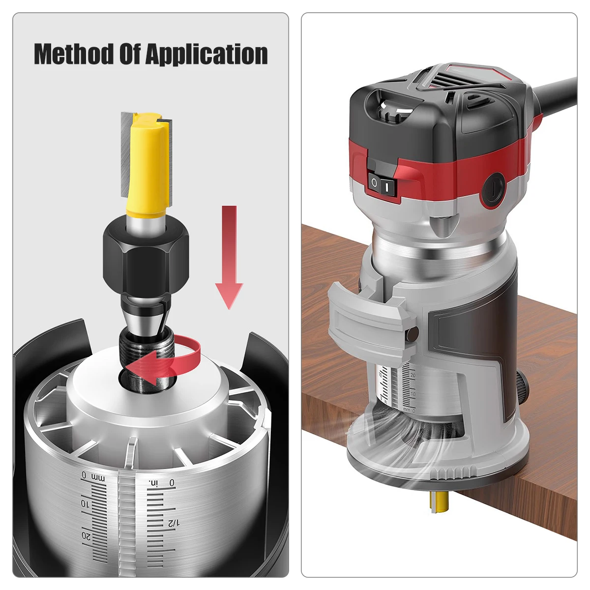 6mm 6.35mm 8mm Collet Chuck With Nut Engraving Trimming Machine Router Bit Adapter Electric Router Milling Cutter Accessories