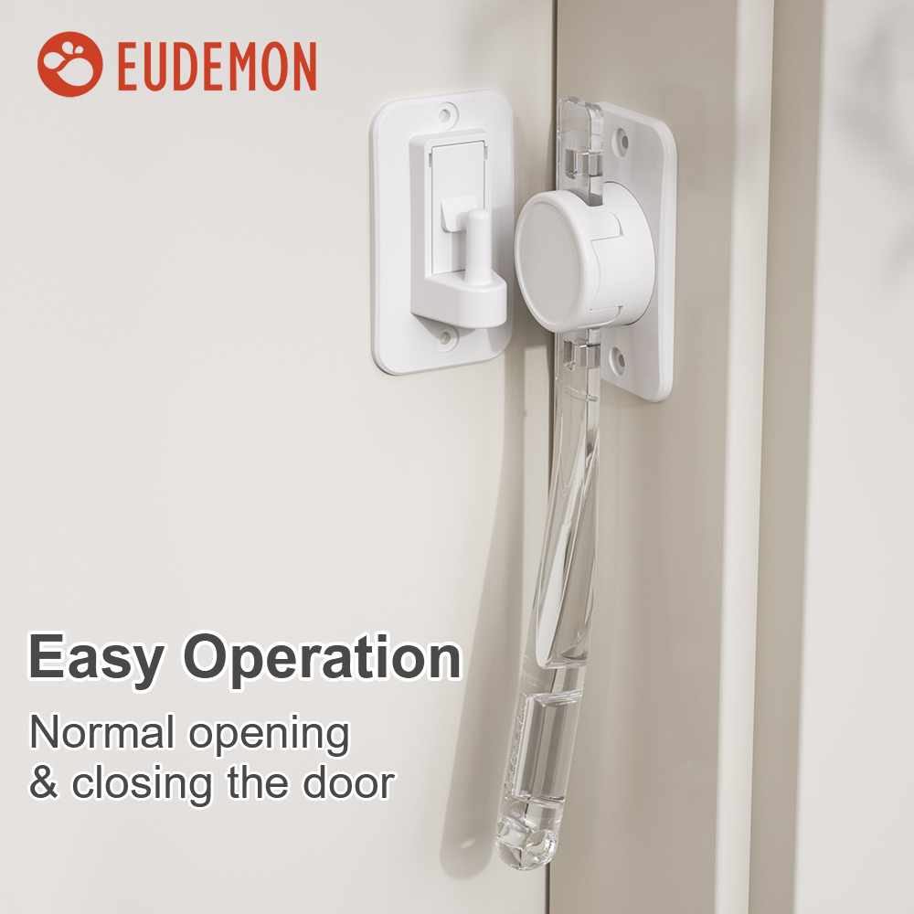 EUDEMON Trẻ Em Chống Ngón Tay Kẹp Bảo Vệ Bé Chặn Cửa Chốt Cửa Cửa Điều Chỉnh Tay Nắm Cần Khóa Cho Thú Cưng Dễ Dàng Bỏ mèo