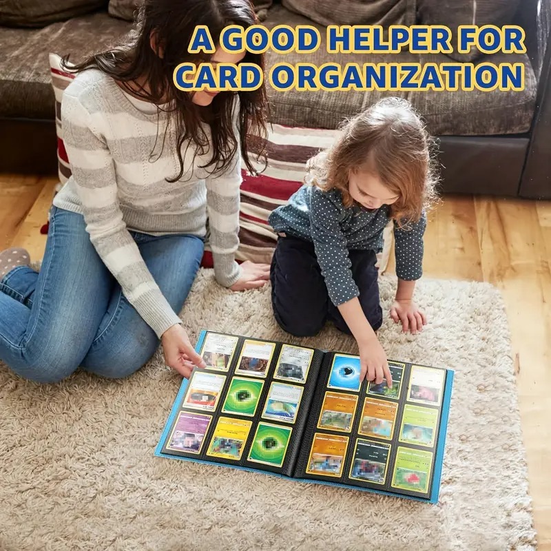 Premium-Sammelkartenordner aus Polypropylen mit 9 Fächern, 360-Kartenkapazität, seitlich geladene Taschen, elastisches, langlebiges Sammleralbum