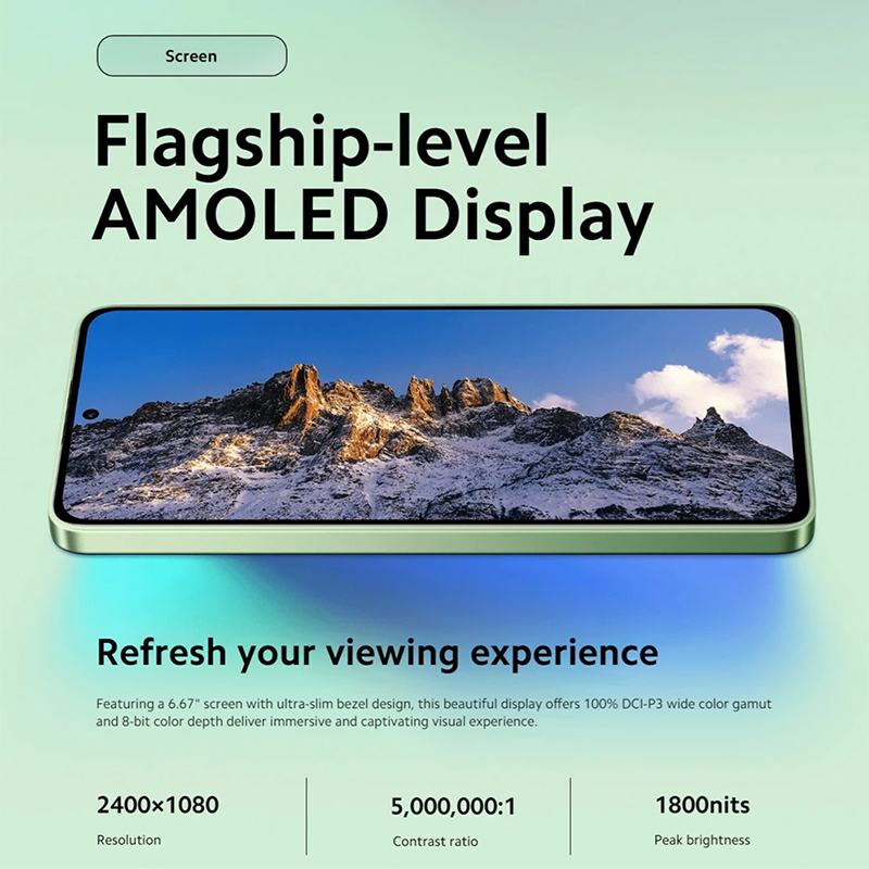 Xiaomi redmi note 13 globale version 128gb/256gb snapdragon 6.67 120 "amoled display hz hintere haupt kamera mp schnell aufladen 33w nfc