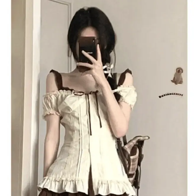 エレガントなヴィンテージハイウエストベストドレス女性のための + Y2k 長袖カーディガントップス Mujer 2025 初秋の新ツーピースセット