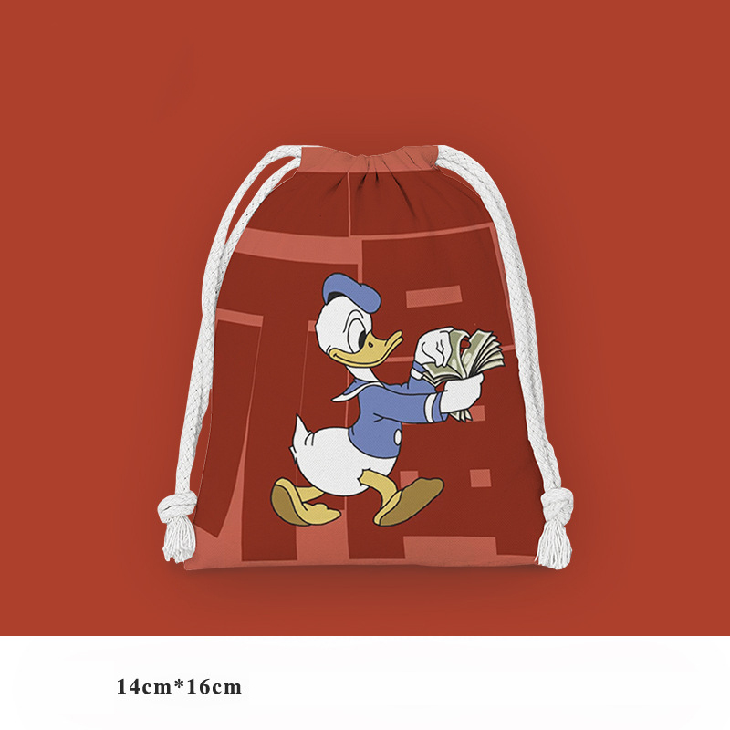 Disney Donald Duck Drawstring Bag Daisy Duck Drawstring Bags Men Women Drawstring Storage Bag Coin Purse Birthday Gift