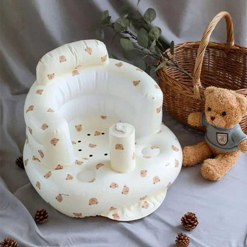 Sofá inflável do bebê das crianças puff cadeira de banho portátil pvc multi-função assento do bebê inflável sofá mesa e cadeira almofada