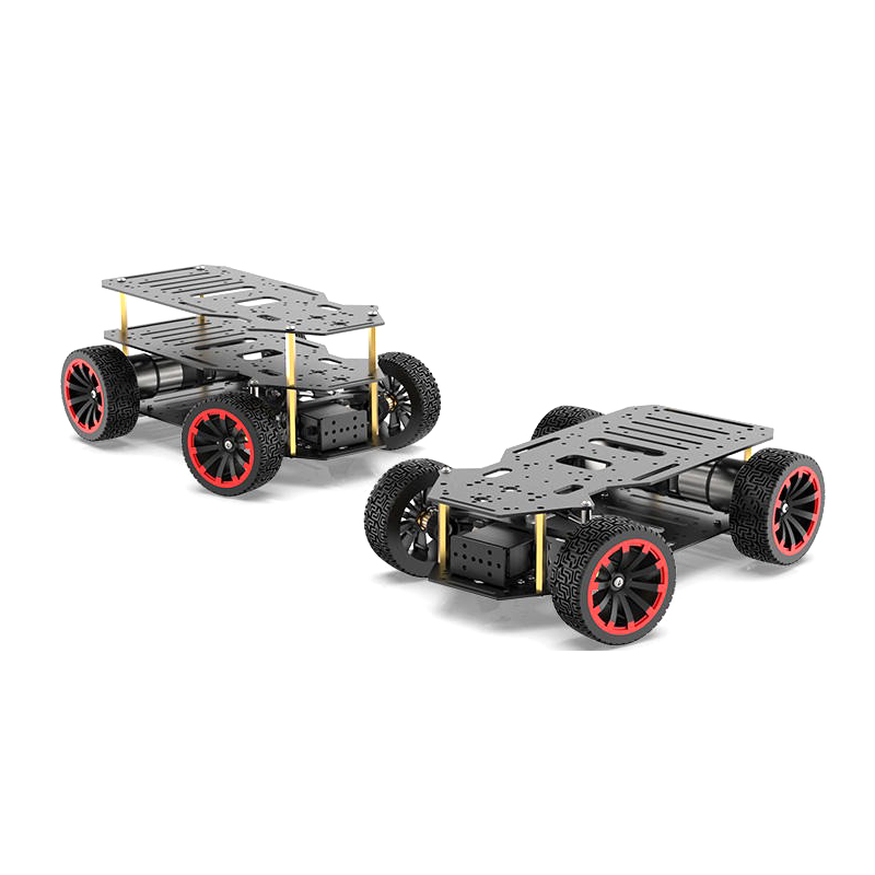 5kg Last ackerman Roboter Auto Metall Chassis Doppel Encoder Motor Vorderrad Lenkung RC Tank für Arduino für Himbeer Pi für stm32