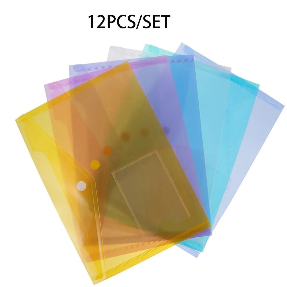 12 шт., водонепроницаемые папки для документов A4