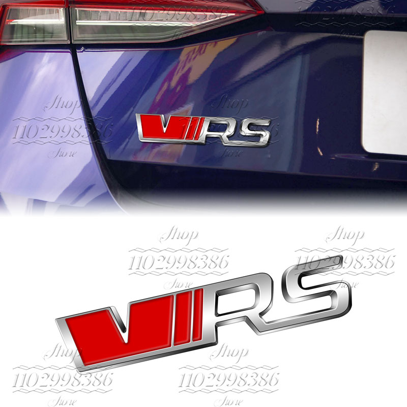 Logotipo 3D de Metal VRS, emblema de parrilla de coche, insignia de parachoques trasero, pegatina para Rapid Octavia 2 3 A5 RS Kodiaq Fabia, accesorios
